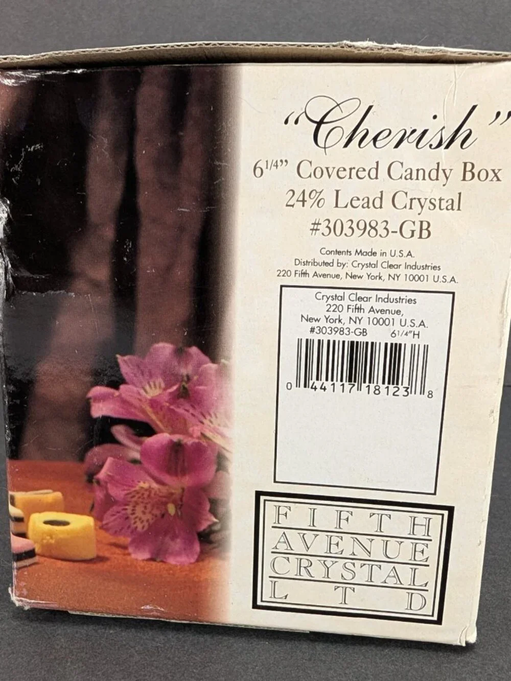 Vintage Fifth Avenue Lead Crystal Cherish 6-1/4